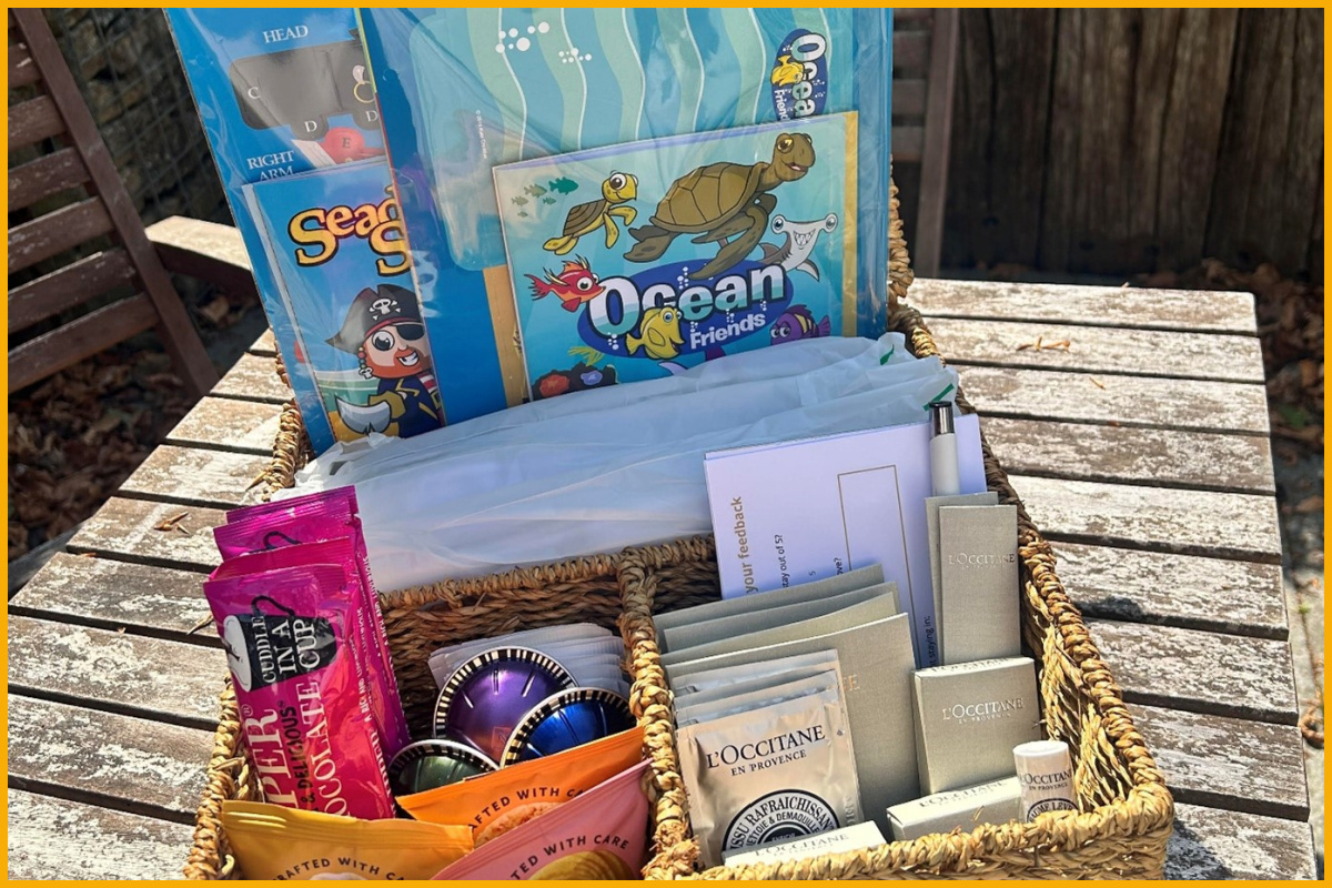 Signature welcome baskets